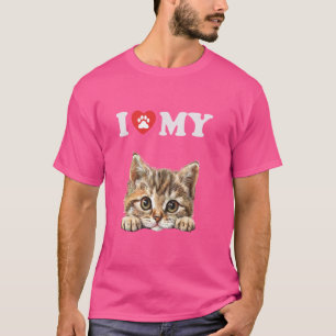 Camiseta Me encanta mi gato Munchkin Kitten Funny Cat Lover