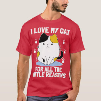 CAMISETA ME ENCANTA MI GATO POR TODAS LAS PEQUEÑAS RAZONES 