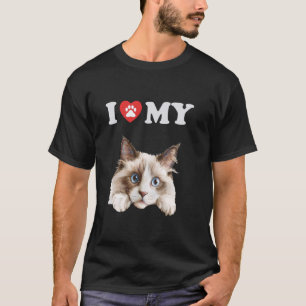Camiseta Me encanta mi gato Ragdoll Kitten Funny Cat Lover