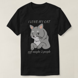 Camiseta ME ENCANTA MI GATO Y QUIZÁS 3 PERSONAS lindo gato 