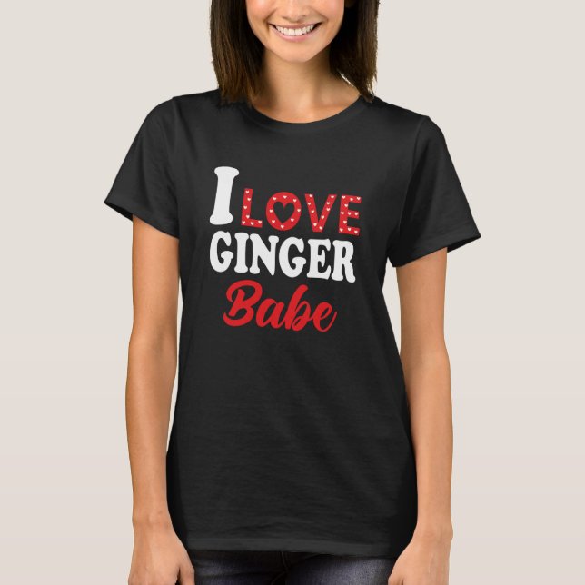 Camiseta Me encanta mi Ginger Babe Redhead (Anverso)