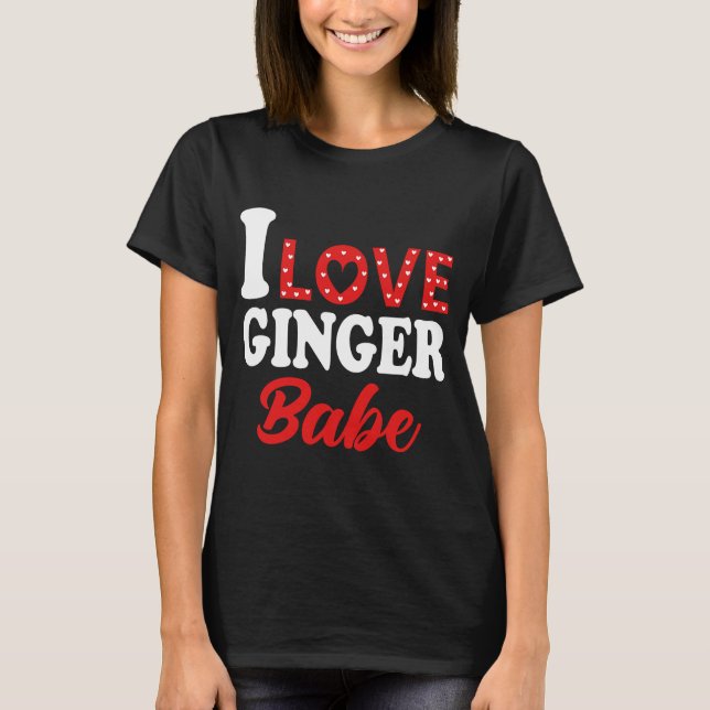 Camiseta Me encanta mi Ginger Babe Redhead (Anverso)