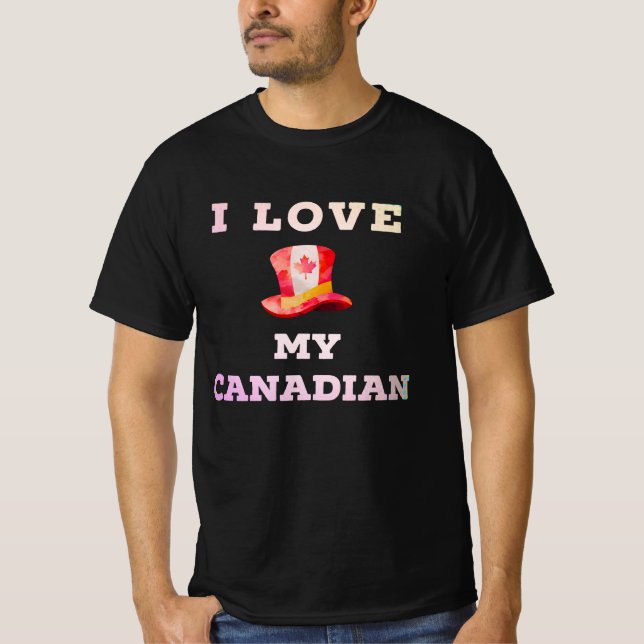 Camiseta Me encanta mi Gorra canadiense Gift Quebec (Anverso)
