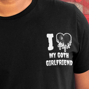 Camiseta Me encanta mi Gótico Novia Drip White Heart Photo
