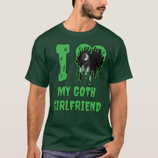 Camiseta Me encanta mi Gótico Novia Novia Verde Corazón de 