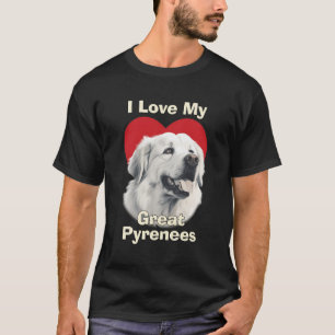 Camiseta Me Encanta Mi Gran Perro De Los Pirineos.
