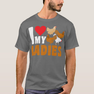 Camiseta Me Encanta Mi Granjero De Gallinas.
