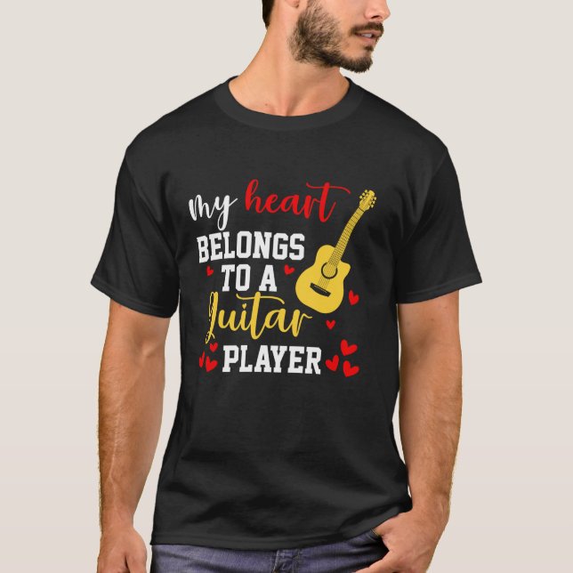 Camiseta Me encanta mi guitarrista Esposo Esposa Parejas BF (Anverso)