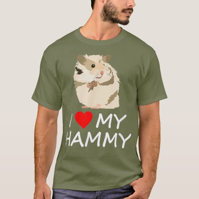 Camiseta Me Encanta Mi Hammy Cute Hamster (Anverso)