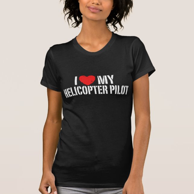 Camiseta Me encanta mi helicóptero+piloto (Anverso)