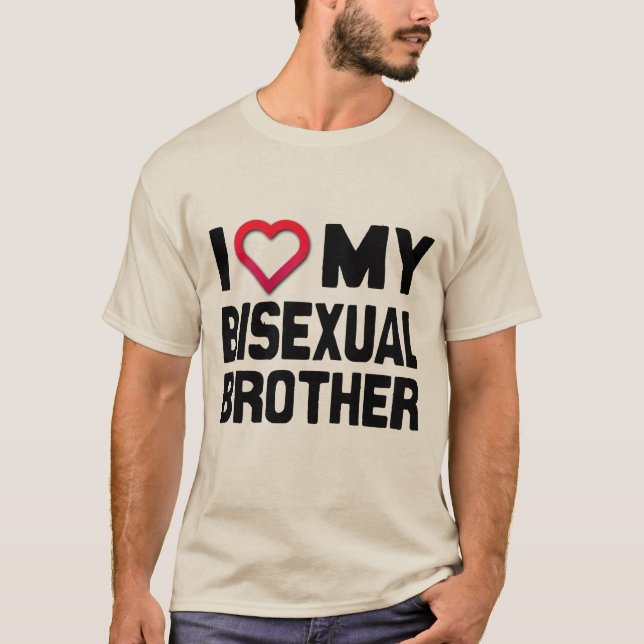 CAMISETA ME ENCANTA MI HERMANO BISEXUAL - (Anverso)