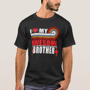 Camiseta Me Encanta Mi Hermano Increíble, Papá Mamá Hermana