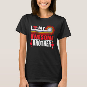 Camiseta Me Encanta Mi Hermano Increíble, Papá Mamá Hermana