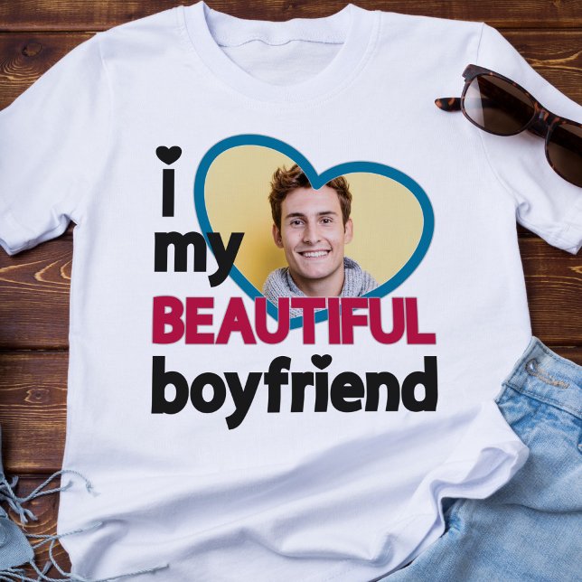 Camiseta Me encanta mi hermosa foto de personalizado de nov (Subido por el creador)