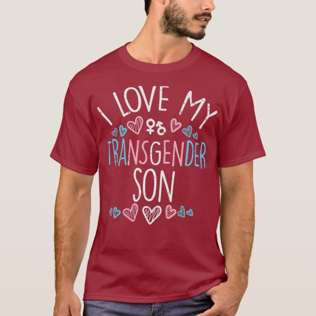 Camiseta Me encanta mi hijo transexual transexual transexua (Anverso)