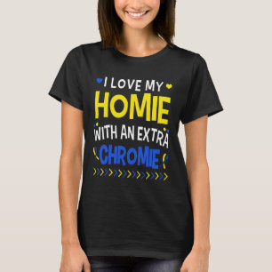 Camiseta Me Encanta Mi Homie Con Un Papá Noel Chromista Ext