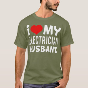 Camiseta Me Encanta Mi Huband Eléctrica