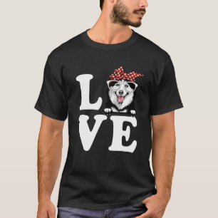 Camiseta Me encanta mi Husky Bandana gafas de sol amantes d