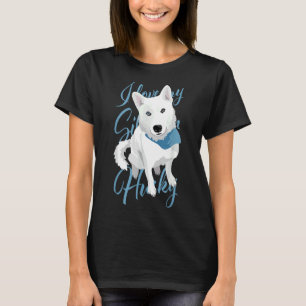 Camiseta Me Encanta Mi Husky Siberiano Blanco Oído Nieve Pe