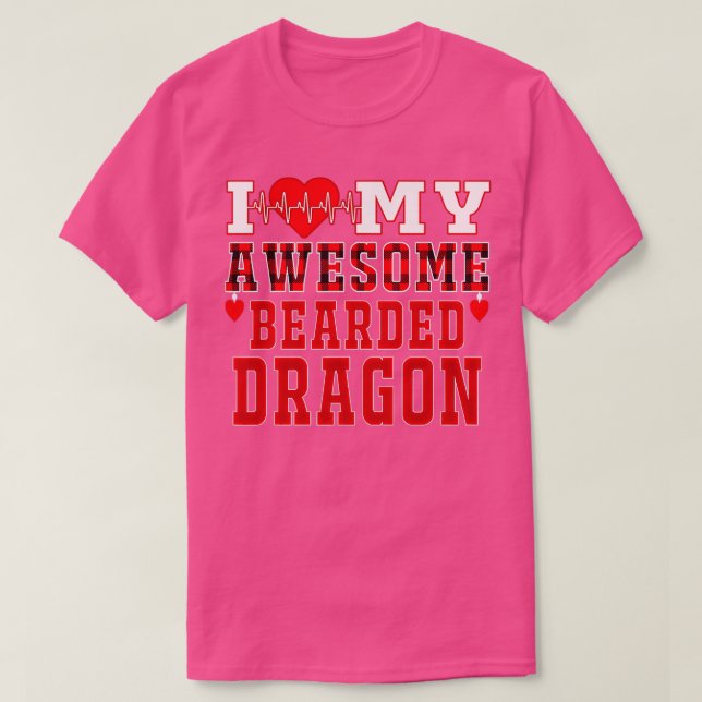 Camiseta Me Encanta Mi Impresionante Dragón De Cabeza (Diseño del anverso)