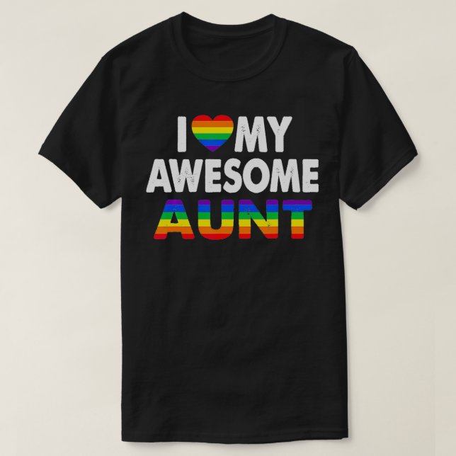 Camiseta Me encanta mi increíble tía Orgullo Lesbiana LGBT (Diseño del anverso)