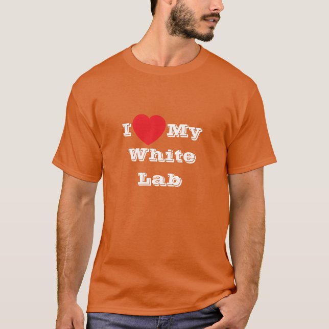 Camiseta Me encanta mi laboratorio blanco (Anverso)