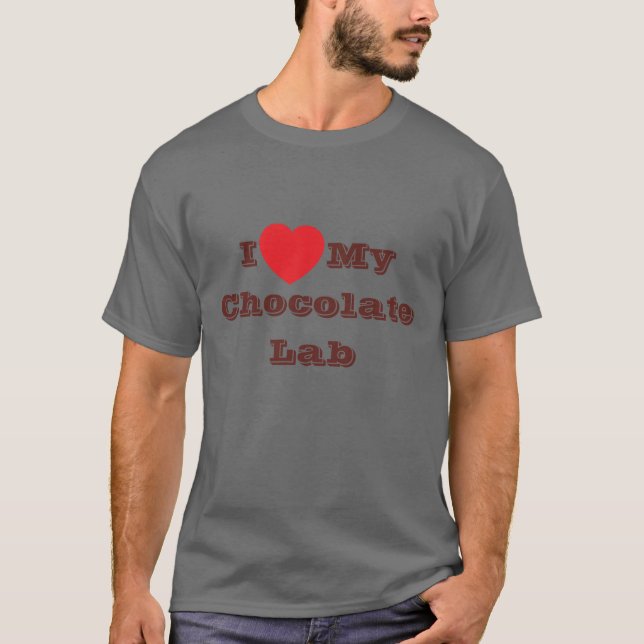 Camiseta Me encanta mi laboratorio de chocolate (Anverso)