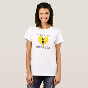 Camiseta me encanta mi labrador.