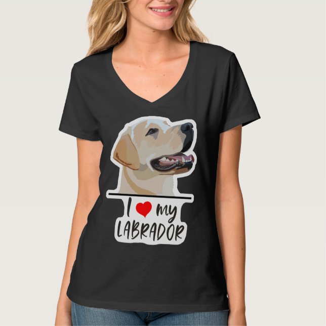 Camiseta Me encanta mi labrador 35 (Anverso)
