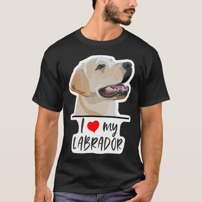 Camiseta Me encanta mi labrador 35 (Anverso)