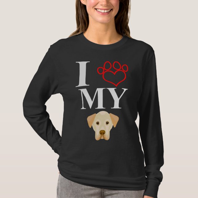 Camiseta Me encanta mi labrador 63 (Anverso)
