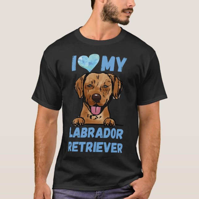 Camiseta ¡Me Encanta Mi Labrador Recuperador! Original de a (Anverso)