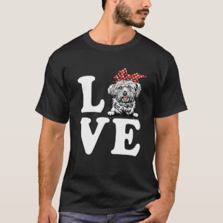 Camiseta Me Encanta Mi Lhasa Apso Bandana Gafas De Sol Aman