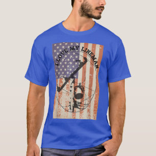 Camiseta ME ENCANTA MI LINEMAN + American Flag Linesman esp