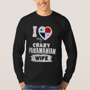 Camiseta Me encanta mi loca esposa panameña graciosa