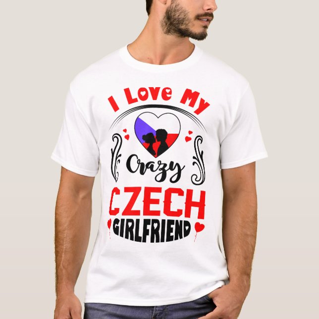 Camiseta Me encanta mi loca novia checa Valentina (Anverso)