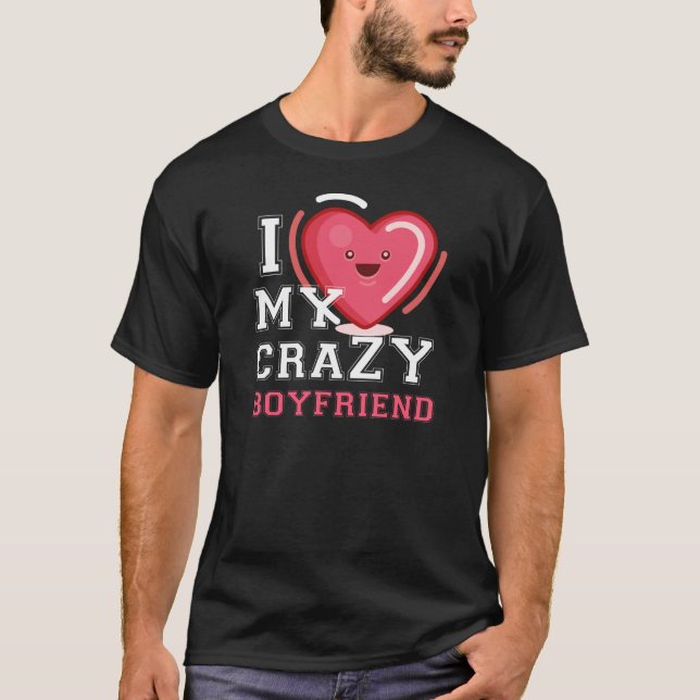 Camiseta Me Encanta Mi Loca Novia Novia Pareja (Anverso)