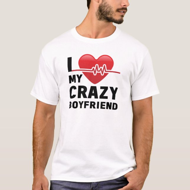 Camiseta Me Encanta Mi Loca Novia Novia Pareja (Anverso)