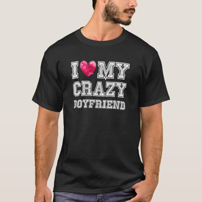 Camiseta Me Encanta Mi Loca Novia Novia Pareja (Anverso)
