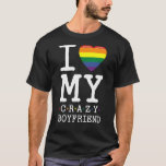 Camiseta Me Encanta Mi Loco Novio Honeymoon Rai Homosexual<br><div class="desc">Me Encanta Mi Loco Novio Honeymoon Homosexual Corazón Arcoiris</div>