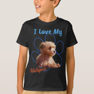 Camiseta ¡Me Encanta Mi Maltipoo Mejor Papel Perro Perro!