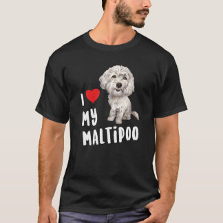Camiseta Me Encanta Mi Maltipoo Perfecto Perfecto Perro Cer