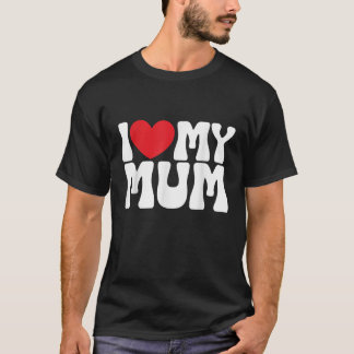 Camiseta Me Encanta Mi Mamá Yo Corazón A Mi Mamá Hombres Mu