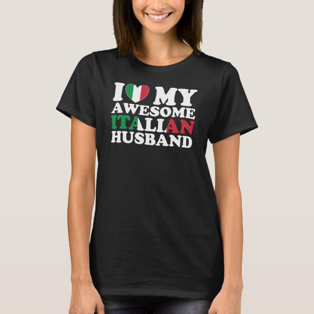 Camiseta Me encanta mi maravilloso marido italiano (Anverso)