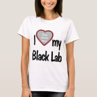 Me encanta mi marco de fotos de Black Lab Cute Red