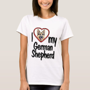 Camiseta Me encanta mi marco fotográfico alemán de Shepherd