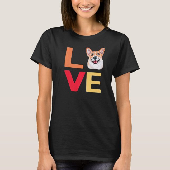 Camiseta Me Encanta Mi Mascota Corgi Dog-Fun Con Animales P (Anverso)