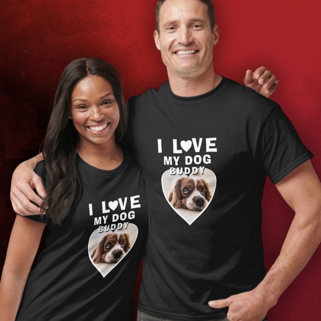 Camiseta Me encanta mi Mascota de fotografía de corazón de  (Subido por el creador)