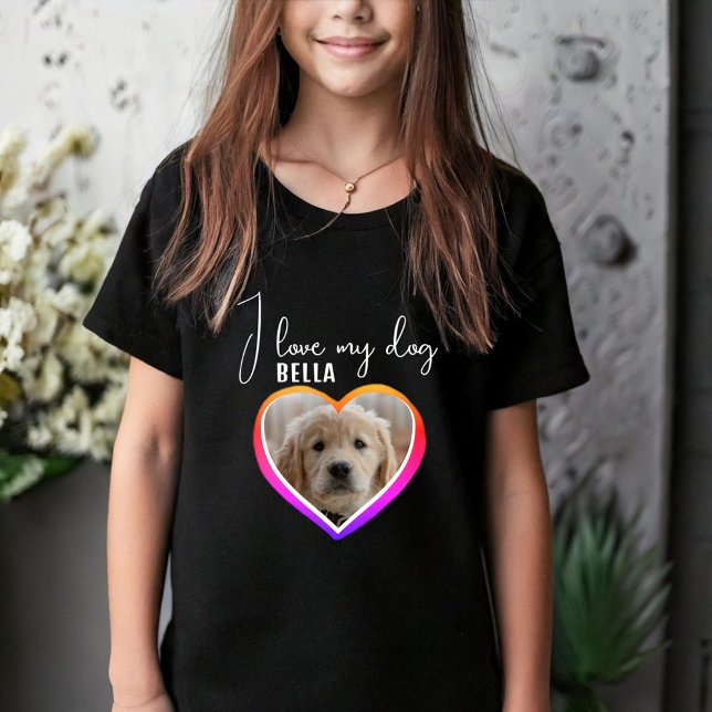 Camiseta Me encanta mi Mascota de fotografía de corazón de  (Subido por el creador)