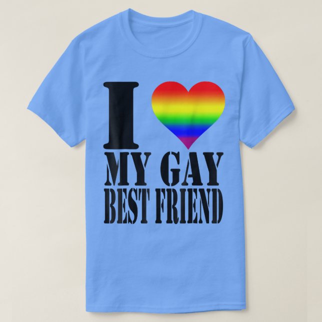 Camiseta Me encanta mi mejor amigo gay bandera arcoiris org (Diseño del anverso)